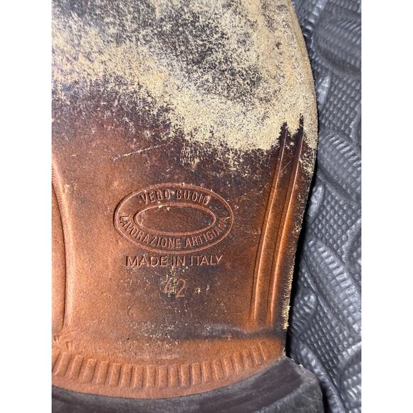 Pantanetti Vero Cuoio Brown Leather Ankle Boots Men's Size 42 Made in Italy - Picture 7 of 10